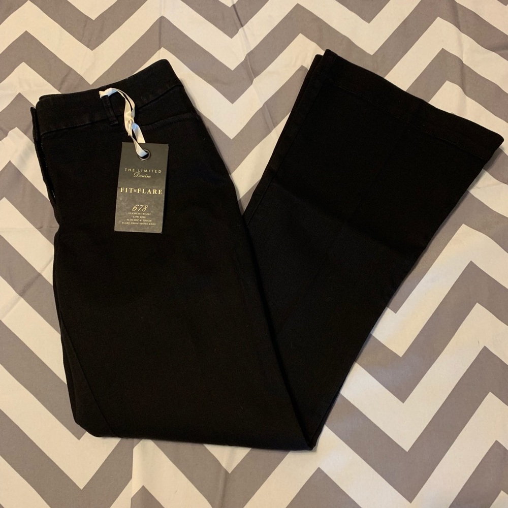 The Limited 678 Fit & Flare Trouser Jean BLACK 12